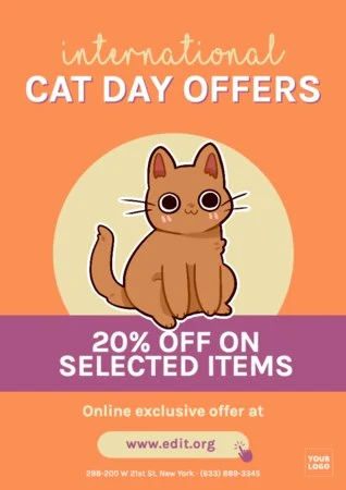 Edite um template de Dia do Gato