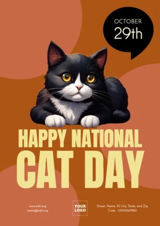 Edite um template de Dia do Gato