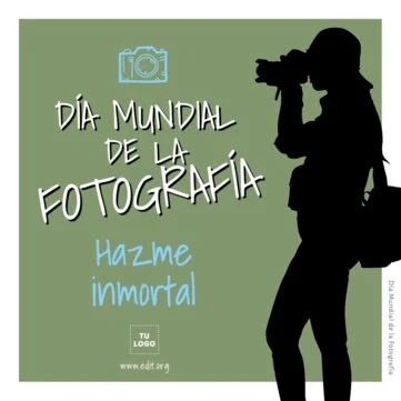 Edita un diseño del Día Mundial del Fotógrafo