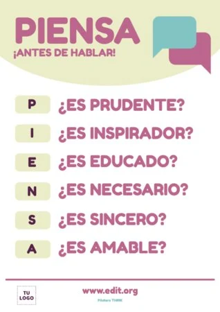 Edita un cartel para pensar