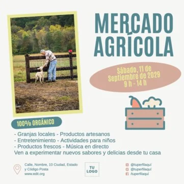 Edita un cartel de mercado