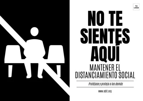 Edita un letrero de No Sentarse