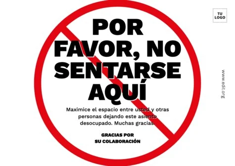 Edita una señal de No Sentarse