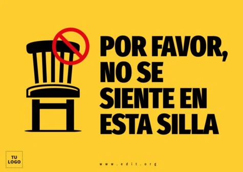 Edita una señal de No Sentarse