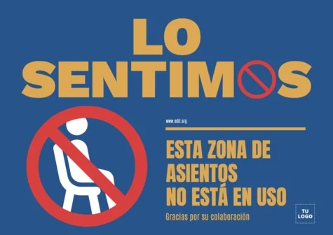 Edita una señal de No Sentarse