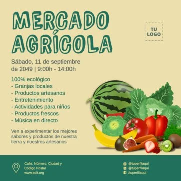 Edita un cartel de mercado