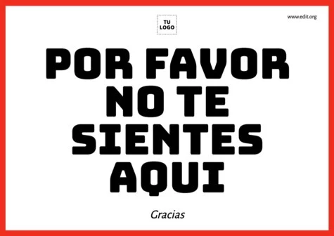 Edita una señal de No Sentarse