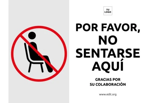 Edita una señal de No Sentarse