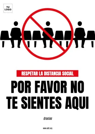 Edita un letrero de No Sentarse