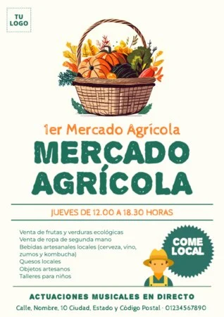Edita un diseño para un mercado agrícola