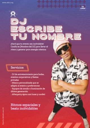 Edita un flyer de fiesta