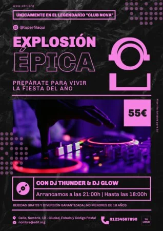 Edita un cartel para tu evento