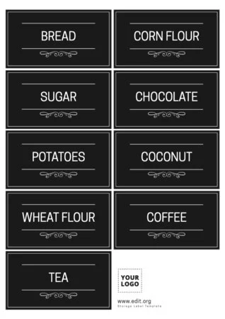 Edit a Storage Label Template