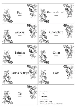 Edita una etiqueta para envase