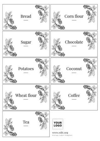 Edit a Storage Label Template