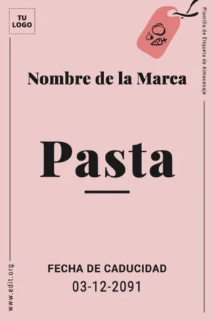 Edita una etiqueta para envase