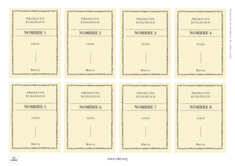 Edita una etiqueta para envase