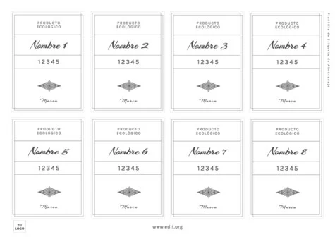 Edita una etiqueta para envase