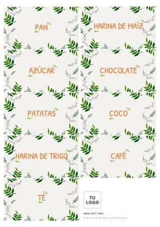 Edita una etiqueta para envase