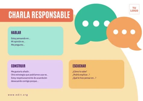 Edita un cartel de charla responsable