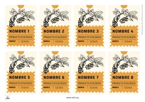 Edita una etiqueta para envase