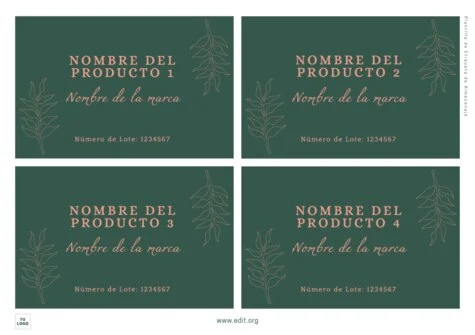 Edita una etiqueta para envase