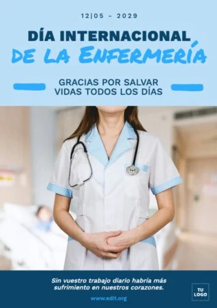Edita un flyer del Día Internacional de los Enfermeros