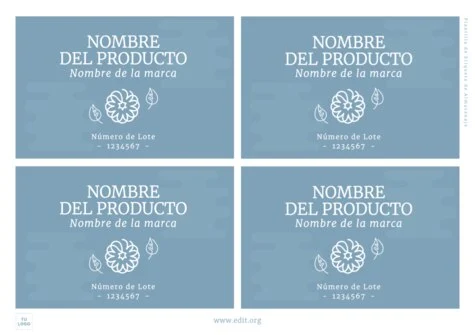 Edita una etiqueta para envase