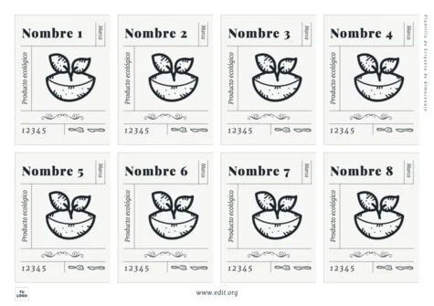 Edita una etiqueta para envase