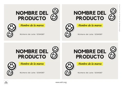 Edita una etiqueta para envase