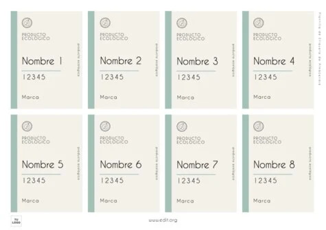 Edita una etiqueta para envase