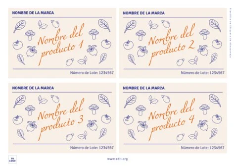 Edita una etiqueta para envase