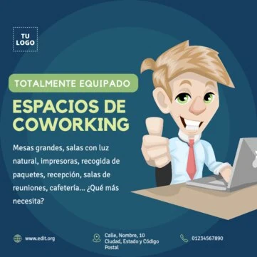 Editar una plantilla para coworkings