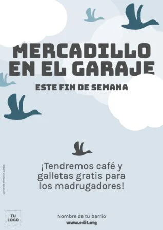 Edita un cartel de Venta de Garaje