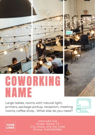 Edit a Coworking flyer