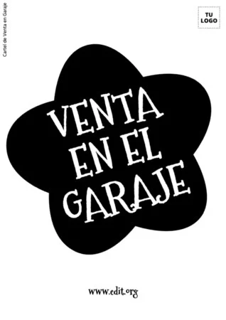 Edita un cartel de Venta de Garaje