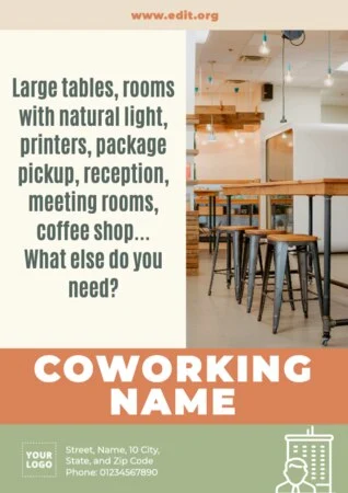 Edit a Coworking flyer