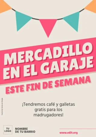 Edita un cartel de Venta de Garaje