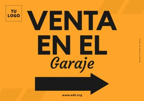 Edita un cartel de Venta de Garaje