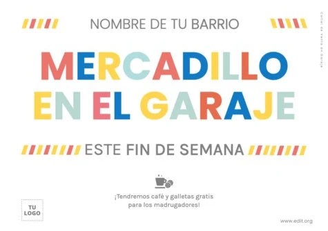 Edita un cartel de Venta de Garaje