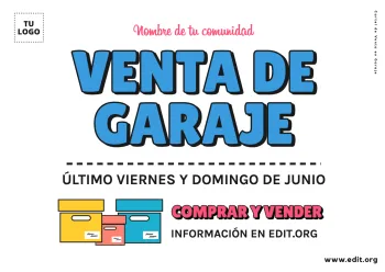 Edita un cartel de Venta de Garaje