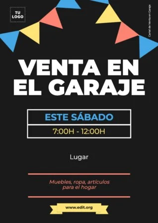 Edita un cartel de Venta de Garaje