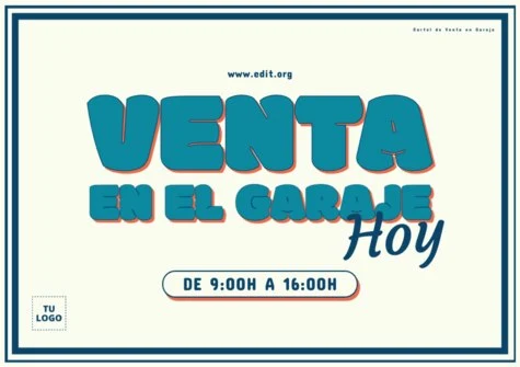 Edita un cartel de Venta de Garaje