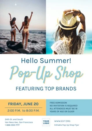 Edit Pop Up sale flyer