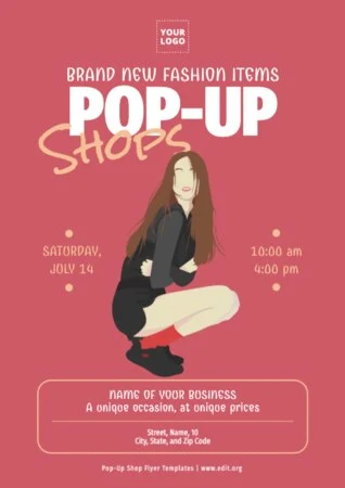 Edit Pop Up sale flyer