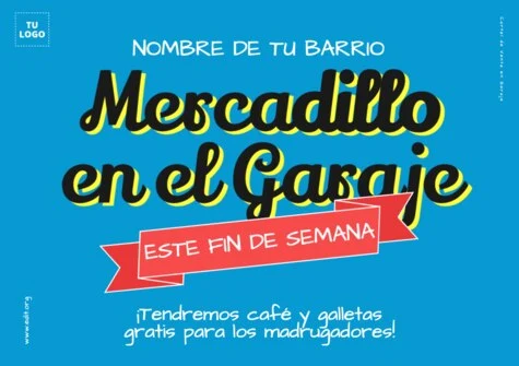 Edita un cartel de Venta de Garaje