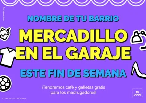 Edita un cartel de Venta de Garaje