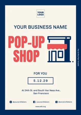 Edit Pop Up sale flyer