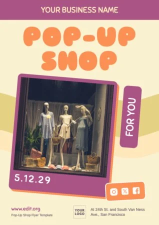 Edit Pop Up sale flyer