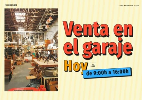 Edita un cartel de Venta de Garaje